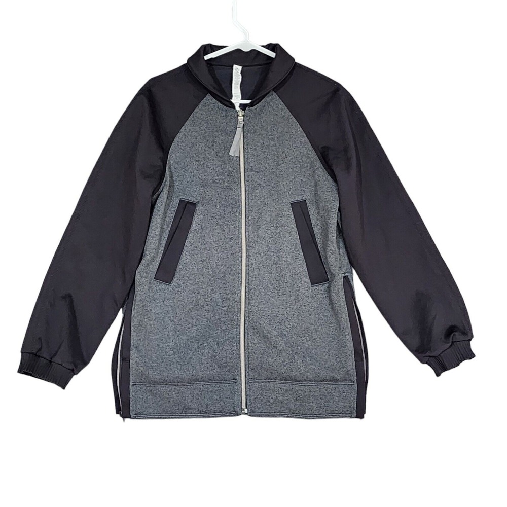 Lululemon Jacket Both‎ Ways Bomber Reversible Jacket Black Gray Size 8
